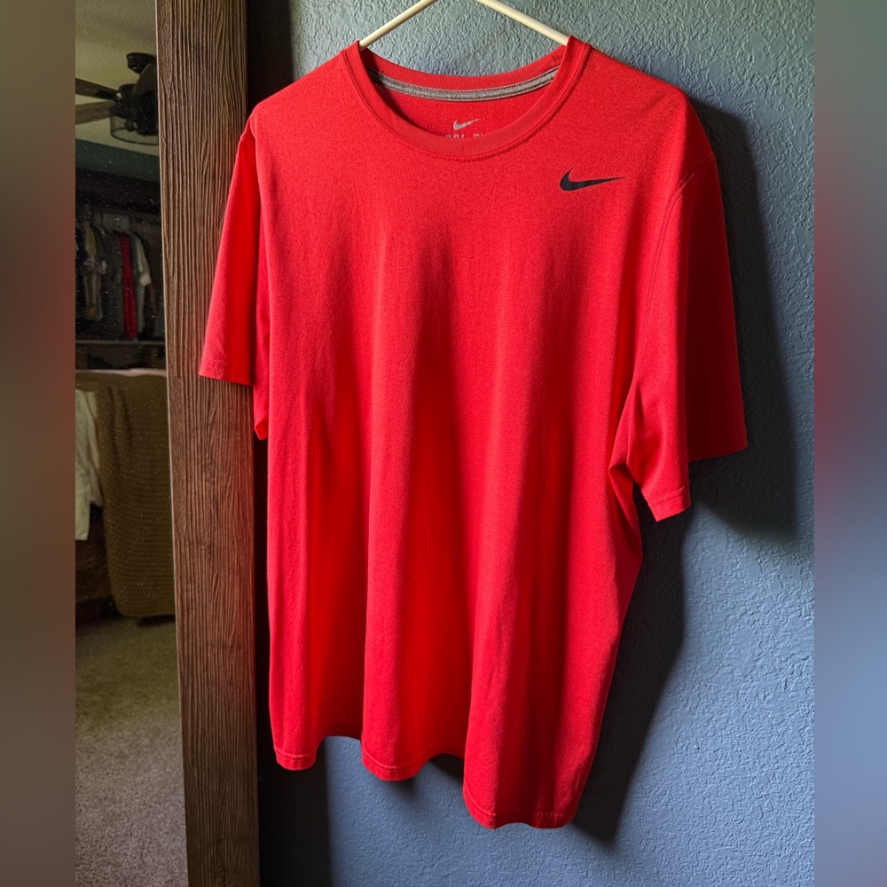 Nike Red Short Sleeve Tee Athletic Style